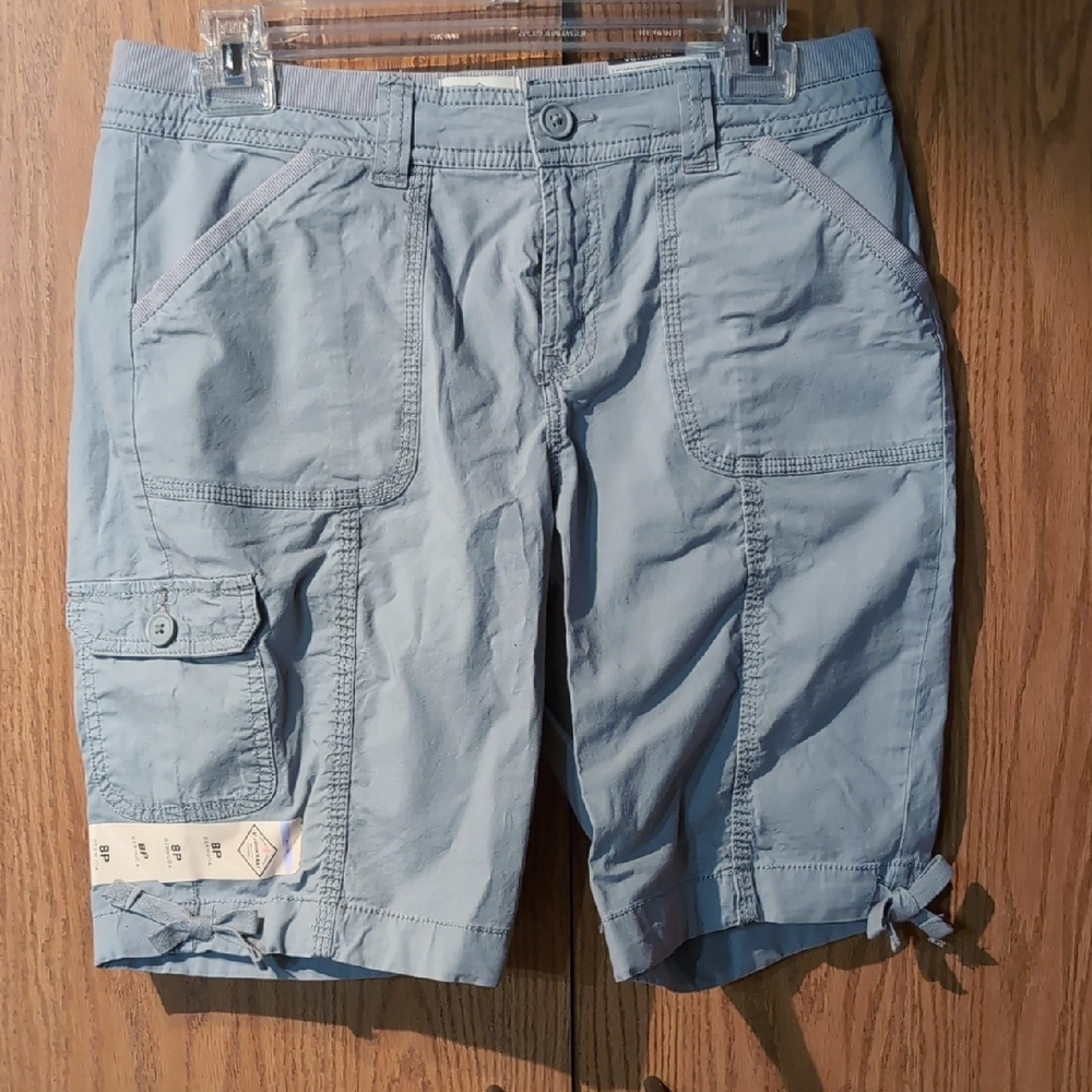 Woman's St. John's Bay Grey Cargo Shorts
